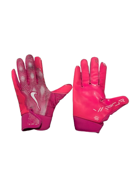 Vist Large View of Product Image Which is Used Nike NIKE VAPOR GLOVES YL FB Gloves Pink LG