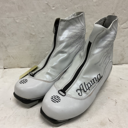 Vist Large View of Product Image Which is Used Alpina 5530-1K Womens NNN XC Ski Boots White W 06.5-07 / JR 4.5-05