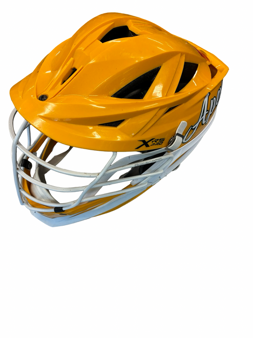 Vist Large View of Product Image Which is Used Cascade XRS PRO Lacrosse Helmet Yellow One Size