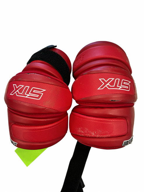 Vist Large View of Product Image Which is Used STX STALLION ELBOW PADS Lacrosse Arm Pads/Guards Red MD