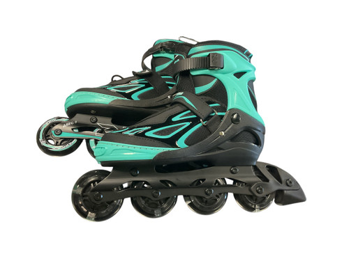 Vist Large View of Product Image Which is Used 2PM INLINE SKATES Senior Rec Fitness Skates Turquoise Senior 8.5
