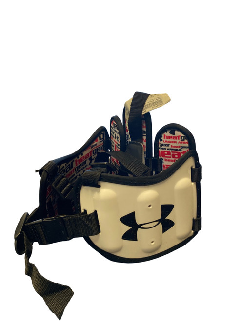 Vist Large View of Product Image Which is Used Under Armour UA Lacrosse Rib Pads White SM