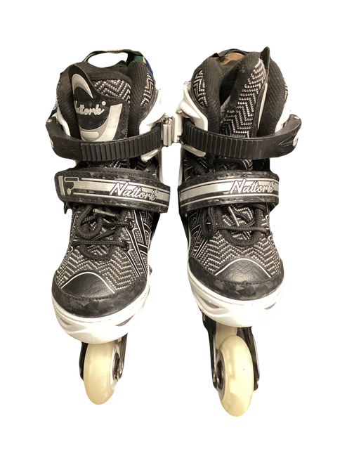 Vist Large View of Product Image Which is Used NATTORK SPORTS Junior Rec Fitness Skates Black Adjustable