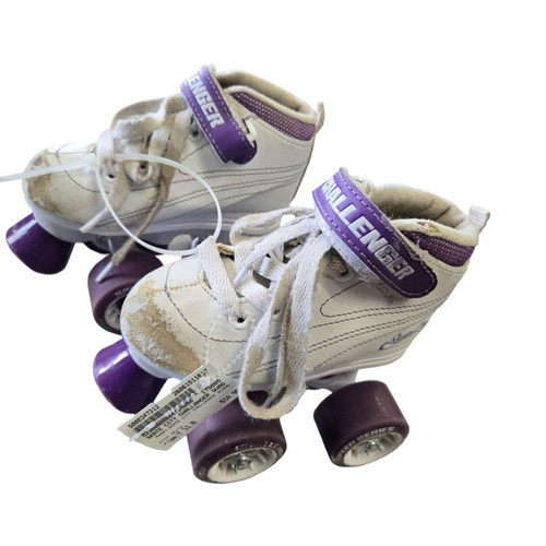 Vist Large View of Product Image Which is Used SKATE CITY CHALLANGER QUADS Child Roller Quad Skates White Youth 11.0