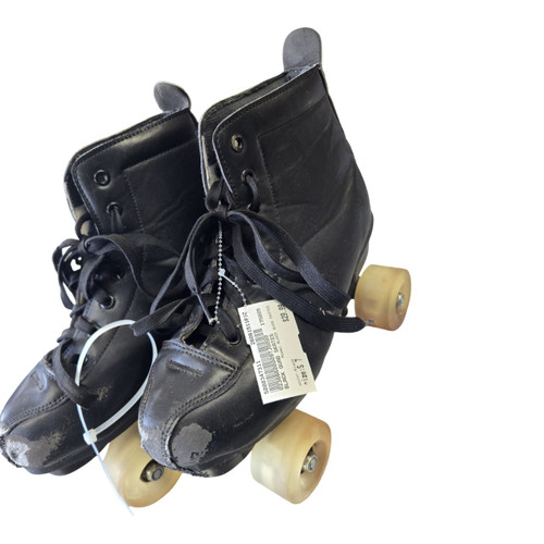 Vist Large View of Product Image Which is Used BLACK QUAD SKATES Senior Roller Quad Skates Black Senior 7
