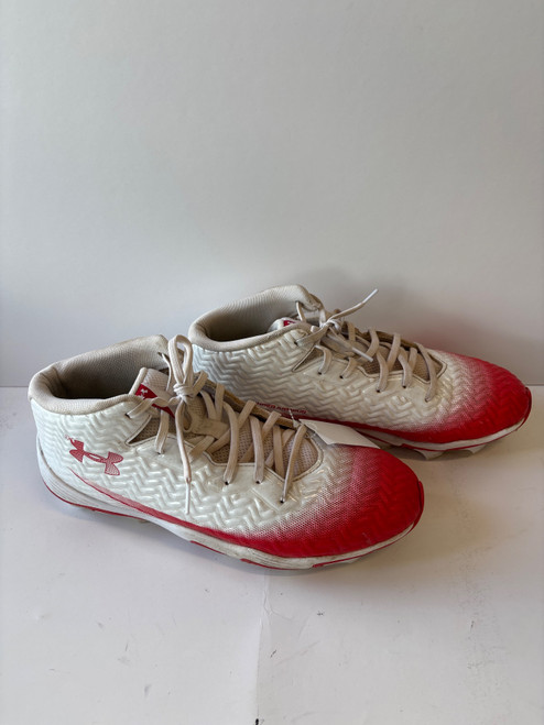 Vist Large View of Product Image Which is Used Under Armour LEAD OFF MID BB/SB Cleats Red Senior 11