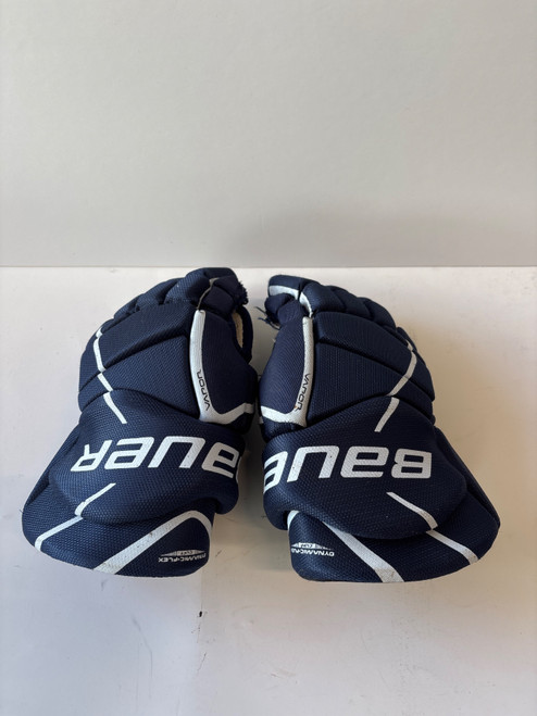 Vist Large View of Product Image Which is Used Bauer VAPOR X SELECT II Junior Gloves Navy Blue 12"