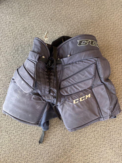 Vist Large View of Product Image Which is Used CCM PREMIER GOAL PANTS Senior Goalie Pant Navy Blue MD