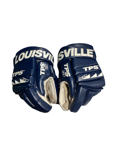 Vist Large View of Product Image Which is Used Louisville Slugger Senior Gloves Navy Blue 13"