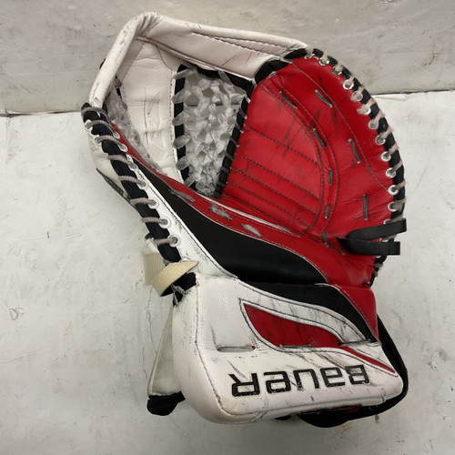Vist Large View of Product Image Which is Used Bauer REACTOR 6000 Senior Goalie Catcher White/Black/Red