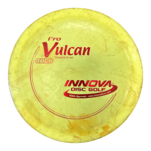Vist Large View of Product Image Which is Used Innova PRO VULCAN Disc Golf Driver Yellow 167g