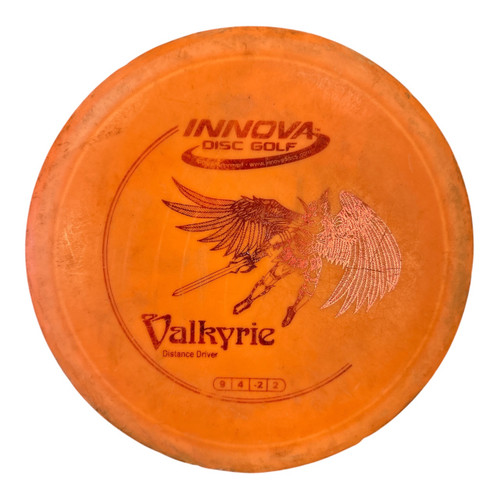 Vist Large View of Product Image Which is Used Innova DX VALKYRIE Disc Golf Driver Orange 172g