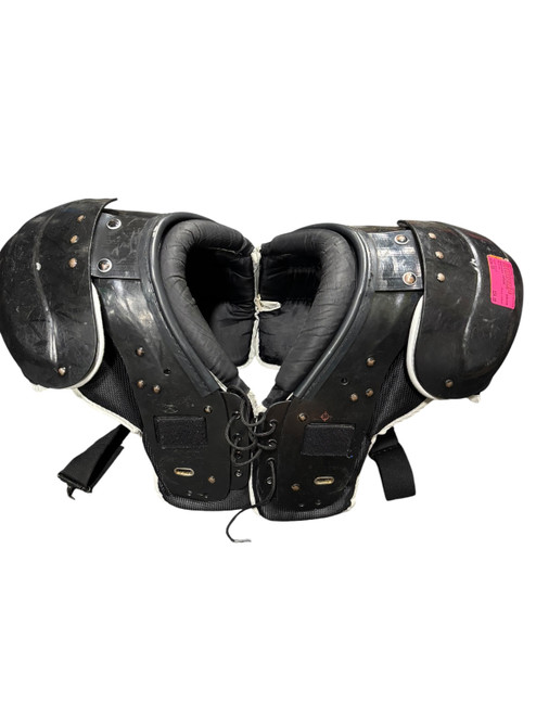 Vist Large View of Product Image Which is Used Rawlings COMBAT FB Shoulder Pads Black SM