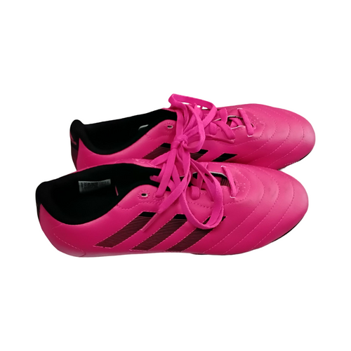 Vist Large View of Product Image Which is Used Adidas GOLETTO Soccer Cleats Pink Junior 05