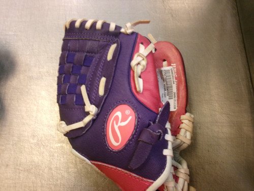 Vist Large View of Product Image Which is Used Rawlings HIGHLIGHT BB/SB Glove T-ball Pink 10"