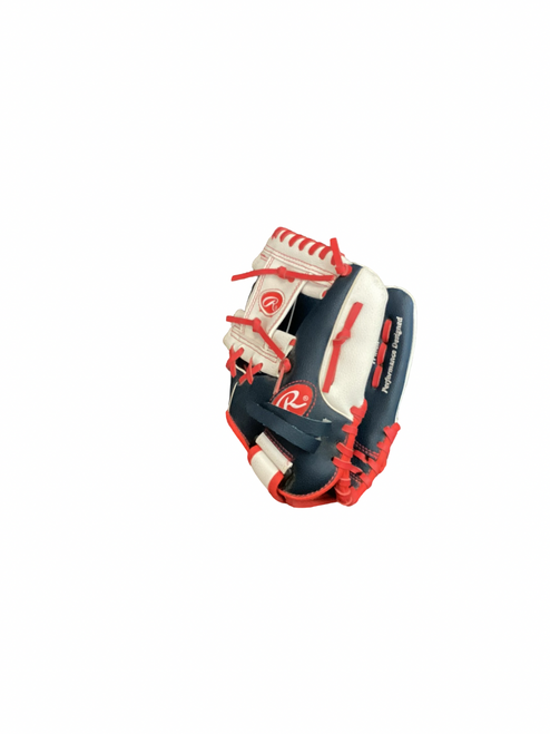 Vist Large View of Product Image Which is Used Rawlings WPL110NWS BB/SB Glove RH Throw White/Red/Navy 11"