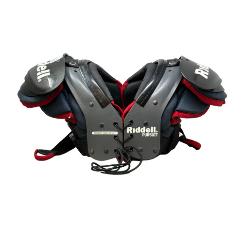 Vist Large View of Product Image Which is Used Riddell PURSUIT YTH FB Shoulder Pads Grey SM