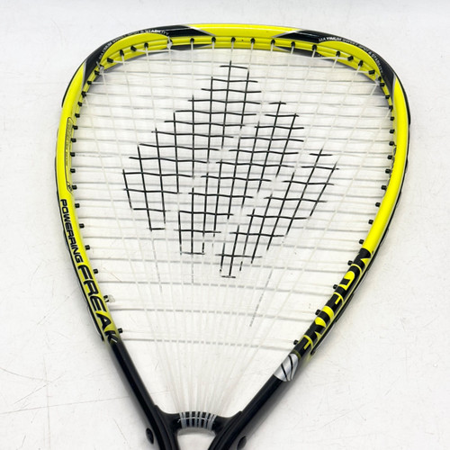 Vist Large View of Product Image Which is Used Ektelon POWERRING FREAK Adult Racquetball Racquet Yellow Unknown