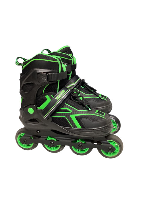 Vist Large View of Product Image Which is Used 2 PM SPORTS 4-7 ADJUSTABLE Junior Rec Fitness Skates Black Adjustable