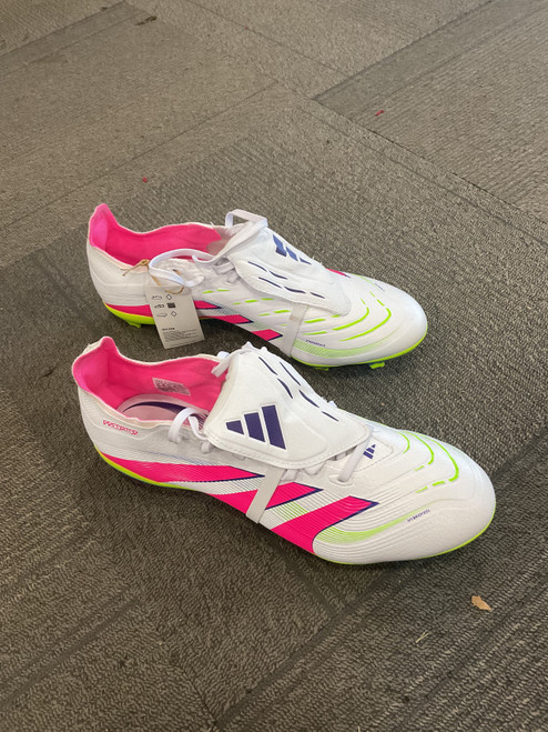 Vist Large View of Product Image Which is Used Adidas PREDATOR ELITE Soccer Cleats White Senior 12