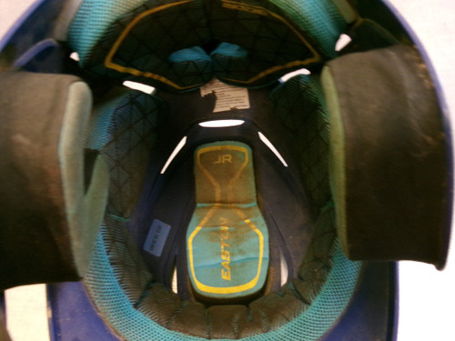 Vist Large View of Product Image Which is Used Easton PRO X Batting Helmet No Mask Royal Blue MD