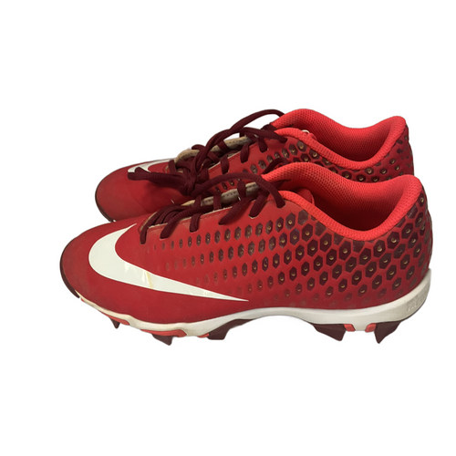 Vist Large View of Product Image Which is Used Nike VAPOR FASTFLEX MOLDED CLEATS BB/SB Cleats Red Youth 06.5