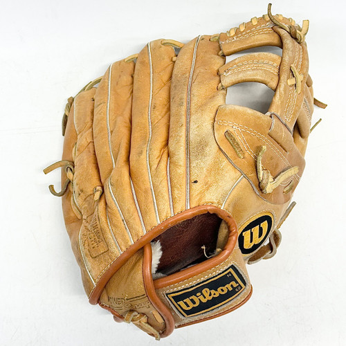 Vist Large View of Product Image Which is Used Wilson PRO SPECIAL BB/SB Glove RH Throw Tan 12"