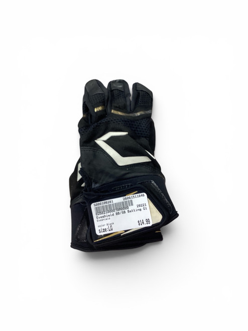 Vist Large View of Product Image Which is Used Evoshield BB/SB Batting Gloves Black LG