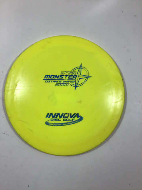 Vist Large View of Product Image Which is Used Innova STAR MONSTER Disc Golf Driver Yellow 174g
