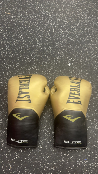 Vist Large View of Product Image Which is Used Everlast ELITE Boxing Gloves Black Senior