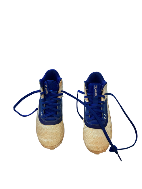 Vist Large View of Product Image Which is Used Under Armour BSBL CLEATS BB/SB Cleats White Junior 03