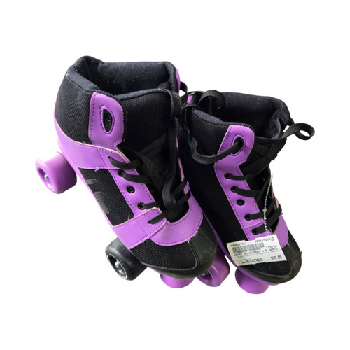 Vist Large View of Product Image Which is Used CRAZY ADJUSTABLE 3-6 SKATES Junior Roller Quad Skates Purple Adjustable