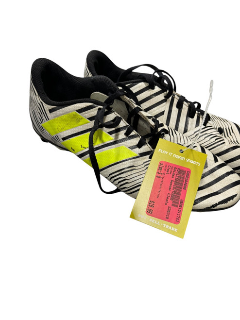 Vist Large View of Product Image Which is Used Adidas Soccer Cleats White/Black/Yellow Senior 8