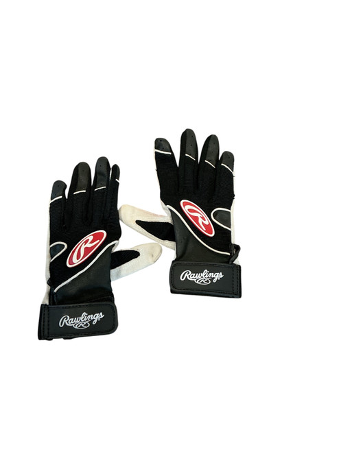 Vist Large View of Product Image Which is Used Rawlings BB/SB Batting Gloves Black XS