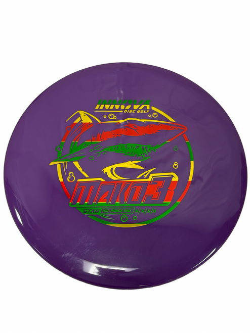 Vist Large View of Product Image Which is Used Innova MAKO 3 STAR Disc Golf Mid Range Purple 169g