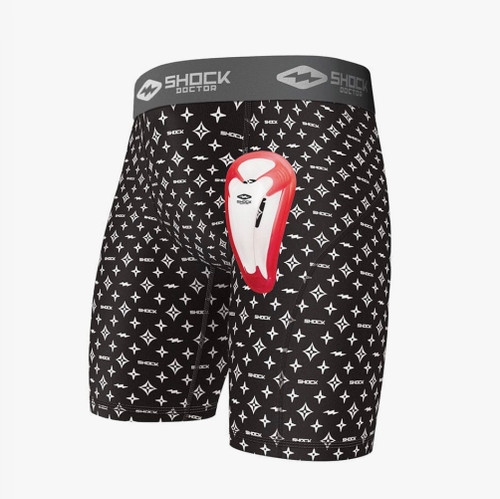Vist Large View of Product Image Which is New YOUTH MEDIUM GRAPHICS BLACK/WHITE CORE COMP SHORT W/BIOCUP