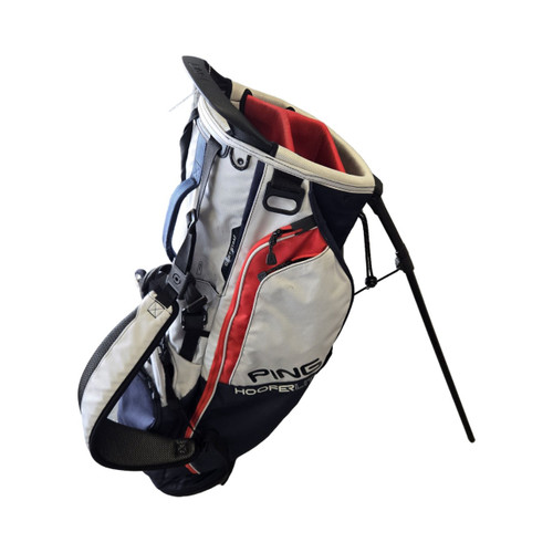 Vist Large View of Product Image Which is Used Ping HOOFER LITE STAND BAG Mens Stand Bag Navy Blue