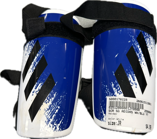 Vist Large View of Product Image Which is Used Adidas Soccer Shin Guards Junior White Junior