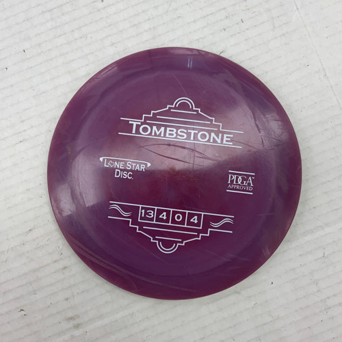 Vist Large View of Product Image Which is Used Lone Star Disc ALPHA TOMBSTONE Disc Golf Driver Purple 174g