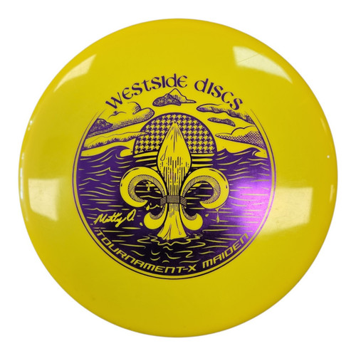 Vist Large View of Product Image Which is Used Westside MAIDEN Disc Golf Putter Yellow 174g