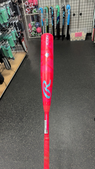 Vist Large View of Product Image Which is Used Rawlings PINK UNICORN ICON BB/SB USSSA 2 3/4 Bat 30"