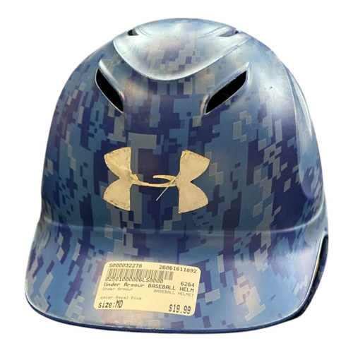 Vist Large View of Product Image Which is Used Under Armour BASEBALL HELMET Batting Helmet No Mask Royal Blue MD
