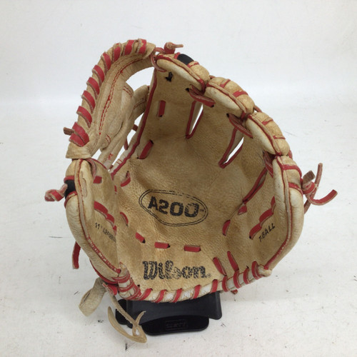 Vist Large View of Product Image Which is Used Wilson A200 11 IN RHT BB GLOVE BB/SB Glove RH Throw Red 11"
