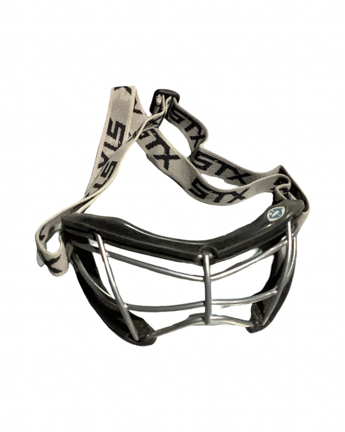 Vist Large View of Product Image Which is Used STX GOGGLES Lacrosse Facial Protect Black Senior