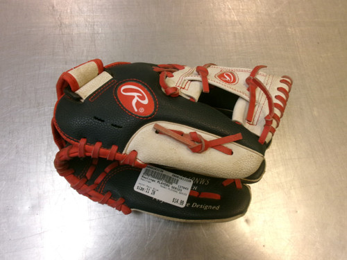 Vist Large View of Product Image Which is Used Rawlings PLAYERS SERIES BB/SB Glove RH Throw Navy Blue 11"