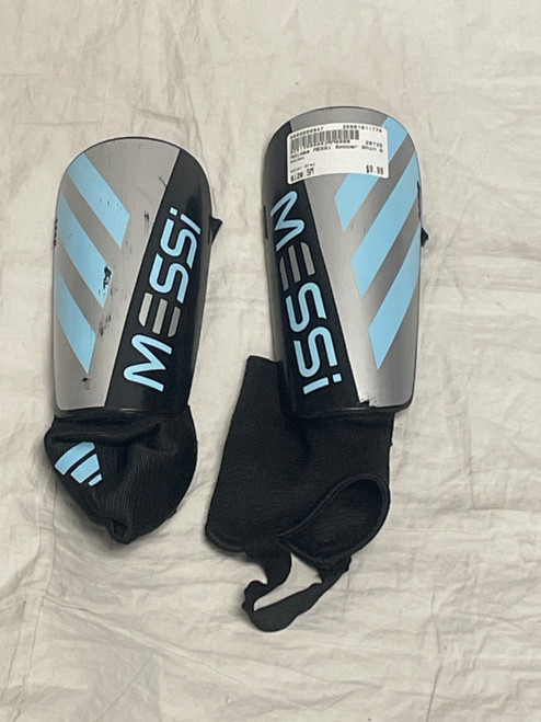 Vist Large View of Product Image Which is Used Adidas Soccer Shin Guards Adult Grey SM