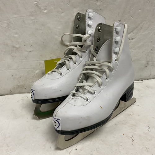 Vist Large View of Product Image Which is Used American Athletic Girls Figure Skates White Junior 03