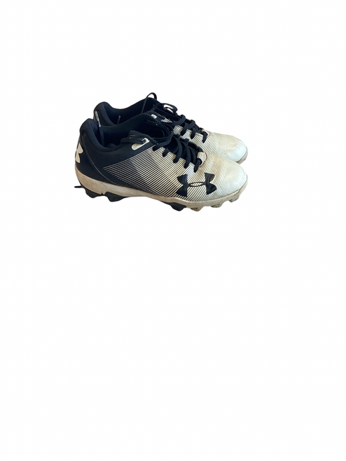 Vist Large View of Product Image Which is Under Armour LEADOFF BB/SB Cleats White Junior 03
