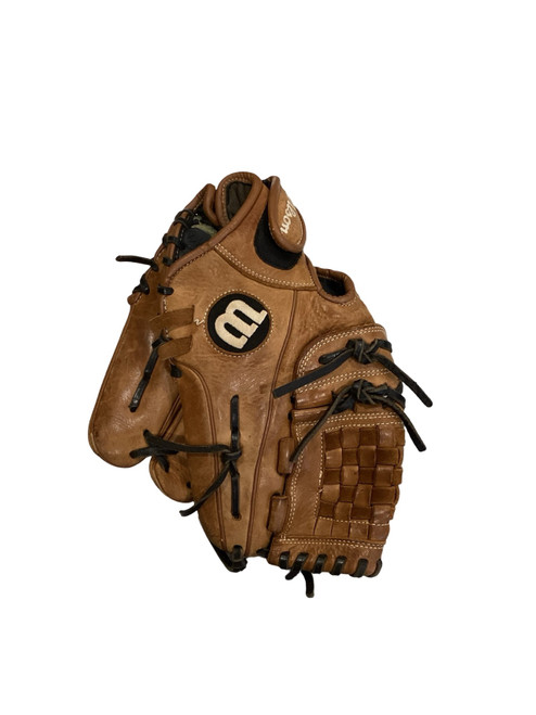 Vist Large View of Product Image Which is Used Wilson A950 BB/SB Glove RH Throw Brown 12"