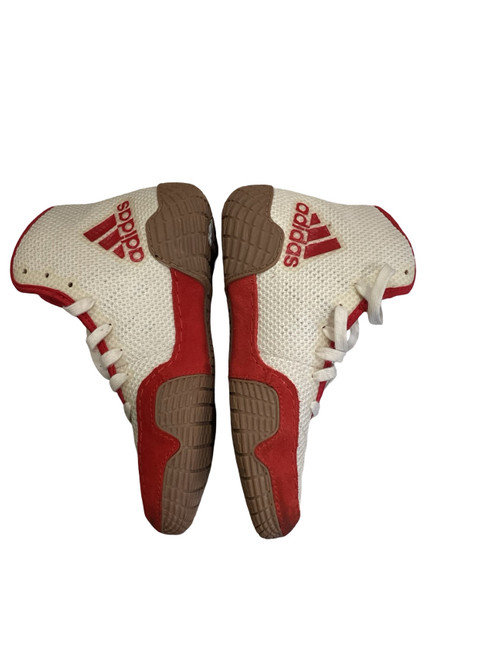 Vist Large View of Product Image Which is Used Adidas Wrestling Shoes White Junior 02
